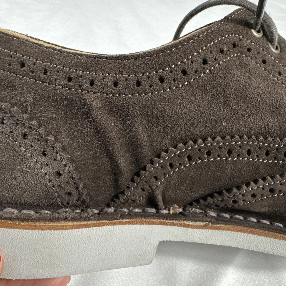 Cantarelli Mens Lace-Up Shoes 45 IT / US 12 Dark Brown Suede Made In Italy‎ $249